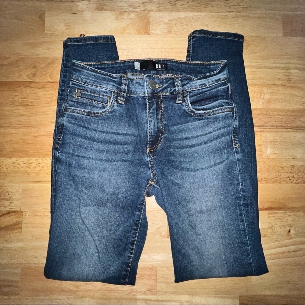 Kut from the Kloth Diana Skinny Jeans Women’s Size 0 Stylish Dark Wash - Picture 2 of 10